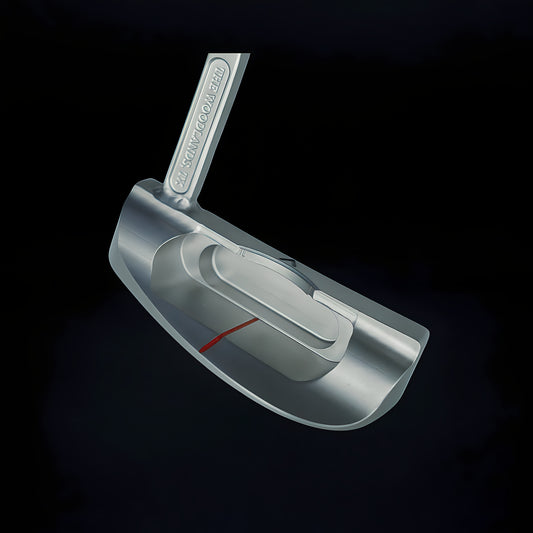 Blending lines between blades, mid- and compact-mallets, the "Mar-A-Lago" is exactly what you need it to be; unflinching in your hands on the green. Sporting a smooth toe flow balance on our solid 303 GSS. A hybrid compact mallet putter to eliminate all 3 putts. 100% American made start to finish in The Woodlands, TX.